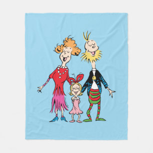 Manta Polar Retrato de la familia de Cindy Lou Who