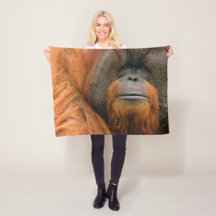 Manta Polar Retrato de Orangután macho, Georgia, EE. UU.