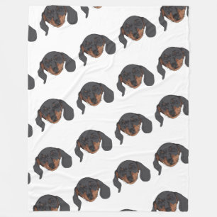 Manta Polar Retrato de perro de Dachshund