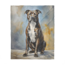 Retrato de perro Staffy