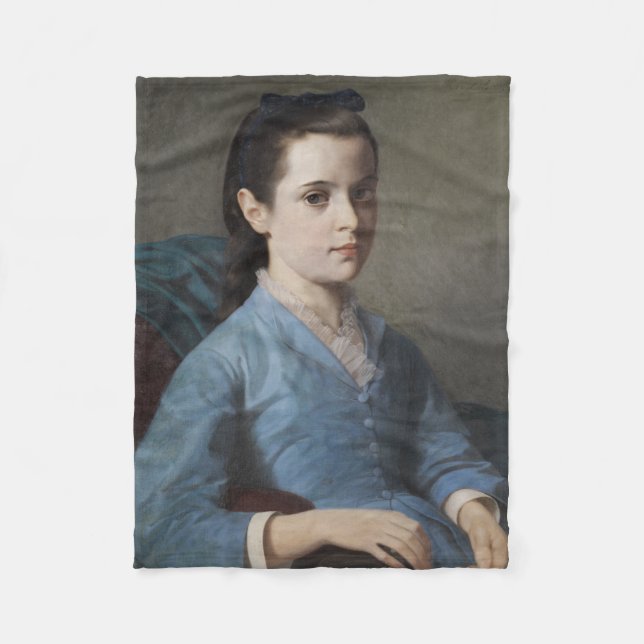 Manta Polar Retrato de un Chica elegante (por Leloir) (Anverso)