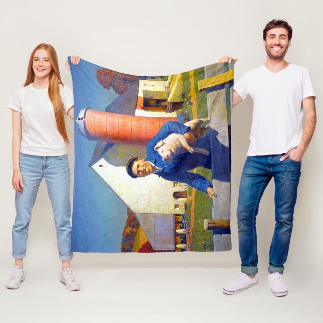 Manta Polar Retrato de una granja campesina Vida Nocturna Wyet (In situ)