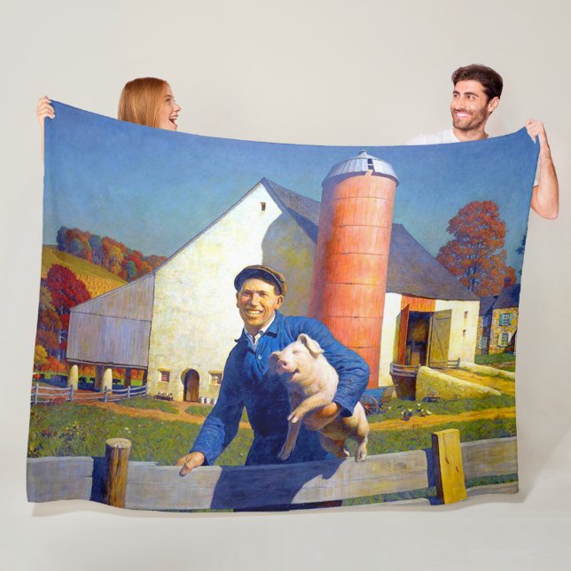 Manta Polar Retrato de una granja campesina Vida Nocturna Wyet (In situ)