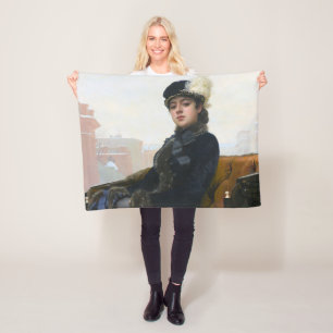 Manta Polar Retrato de una mujer desconocida, Ivan Kramskoi