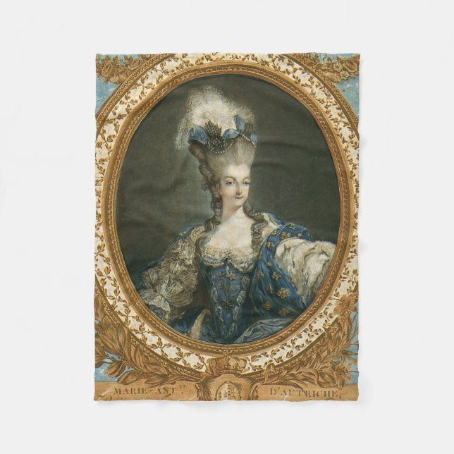 Manta Polar Retrato Janinet de Marie-Antoinette Bella Artes (Anverso)