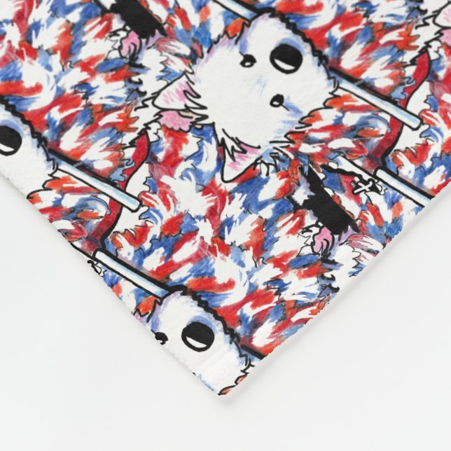 Manta Polar Retrato kiniArt Liberty Westie (Esquina)