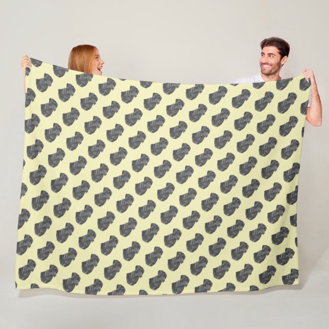 Manta Polar retrato parecido a la vida pintando un perro labra (In situ)