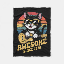 Manta Polar Retro 1976 Birthday 50th Cat Lover Bday Ukulele 