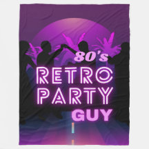 Retro 80 Disco Dance Fiesta Neon Purple Funky