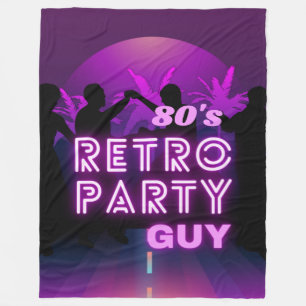 Manta Polar Retro 80 Disco Dance Fiesta Neon Purple Funky