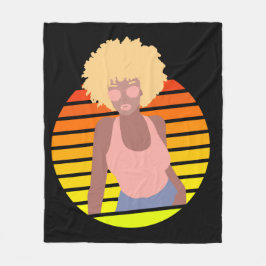 MANTA POLAR RETRO AFRO QUEEN - REINA AFROAMERICANA