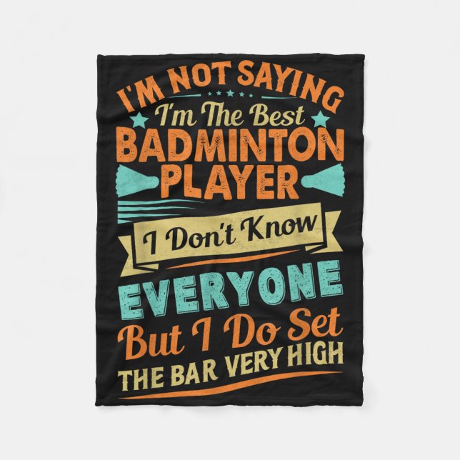 Manta Polar Retro Badminton Saying - Funny Shuttle Quote  (Anverso)
