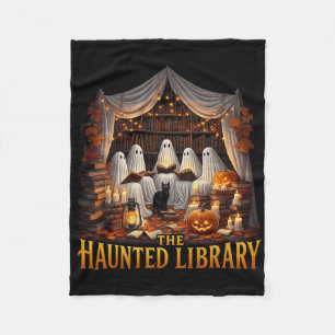 Manta Polar Retro Bookish Witch Boo Ghost Haunted Bookstore Ha