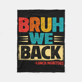 Manta Polar Retro Bruh Volvemos Monitores De Almuerzo Divertid
