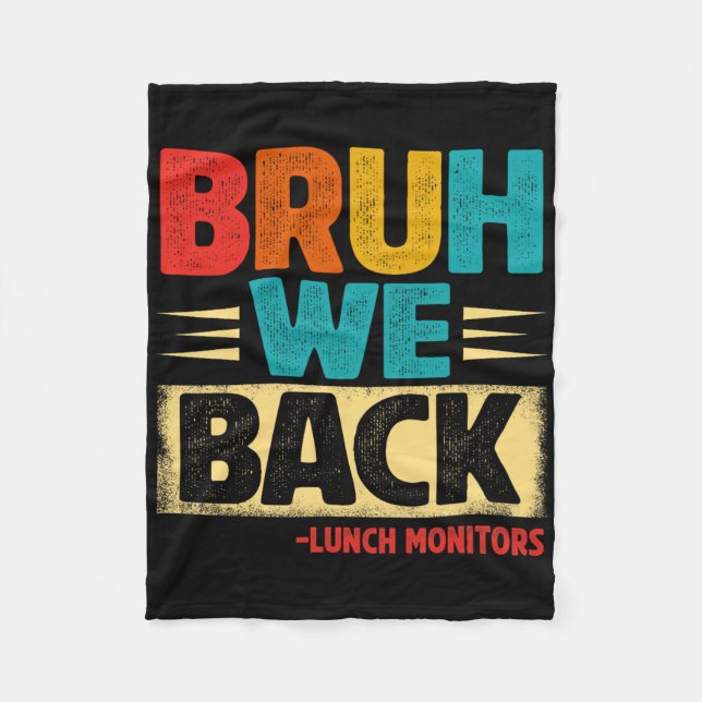 Manta Polar Retro Bruh Volvemos Monitores De Almuerzo Divertid (Anverso)