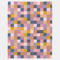 Retro Checkerboard Geometric Earth Purple Warm