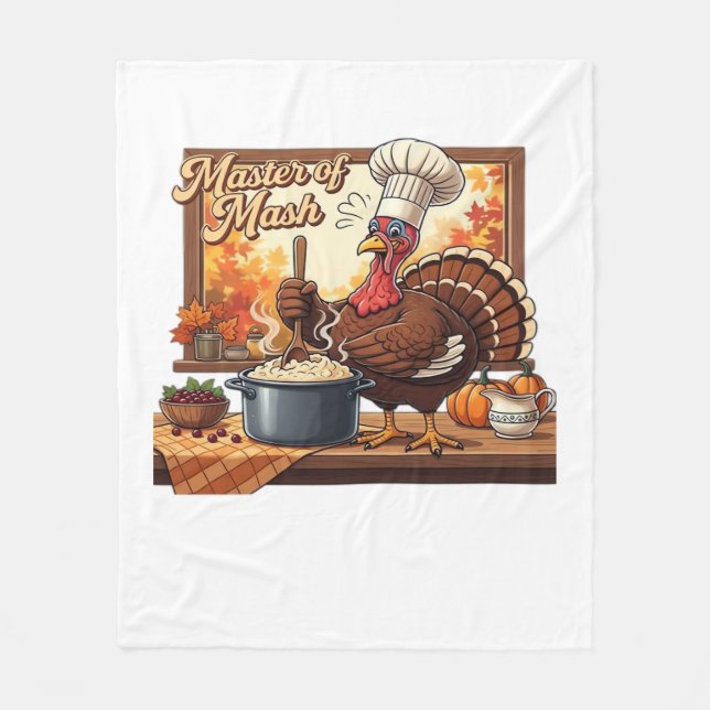 Manta Polar Retro Chef Turkey Thankding Classic T-Shirt (Anverso)