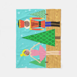 Manta Polar Retro Christmas Toy Parade Photo Fleece Blanket