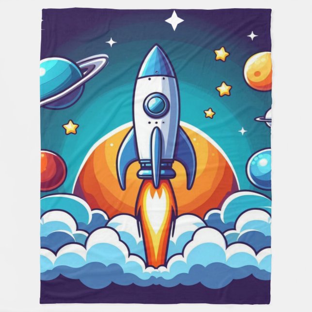 Manta Polar Retro, cohete espacial exterior (Anverso)