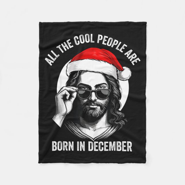 Manta Polar Retro Cool People Are Born In December Christian C (Anverso)