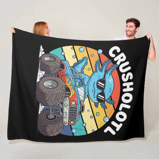 Manta Polar Retro Crusholotl Axolotl Monster Truck Art (In situ)