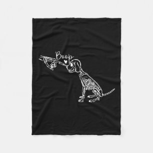 Manta Polar Retro Cute Skeleton Hand Boop Dog Funny Halloween