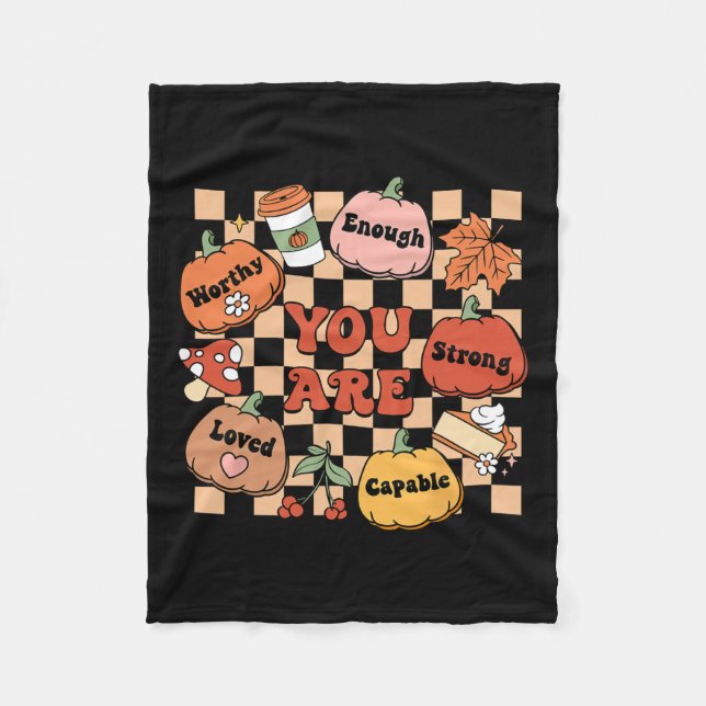 Manta Polar Retro Eres Consejero De La Escuela De Calabaza Caí (Anverso)