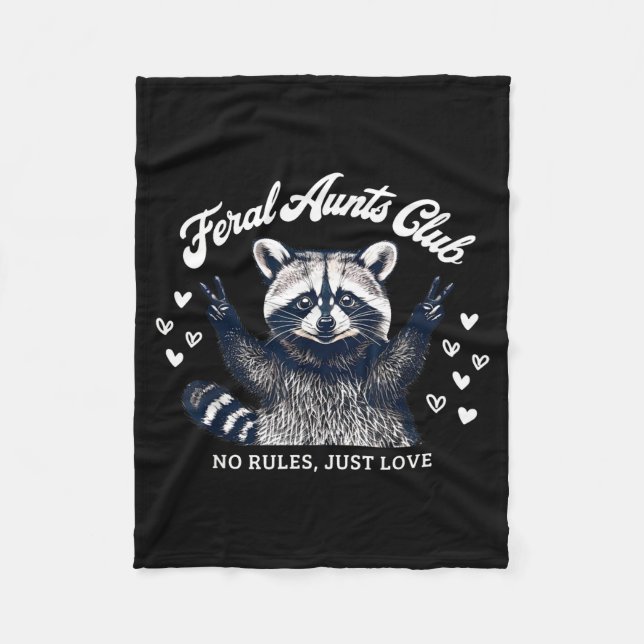 Manta Polar Retro Feral Aunts Club Raccoon Auntie Pregnancy An (Anverso)