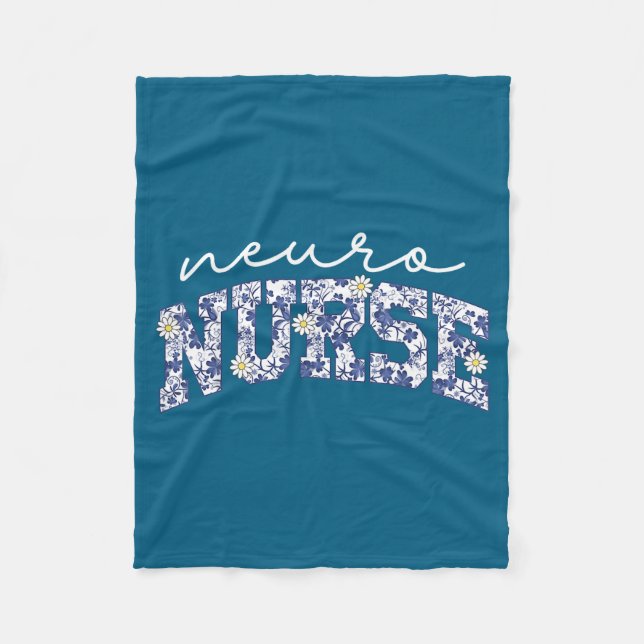 Manta Polar Retro Floral Neuro Nurse Neurology Neurologist Rn  (Anverso)