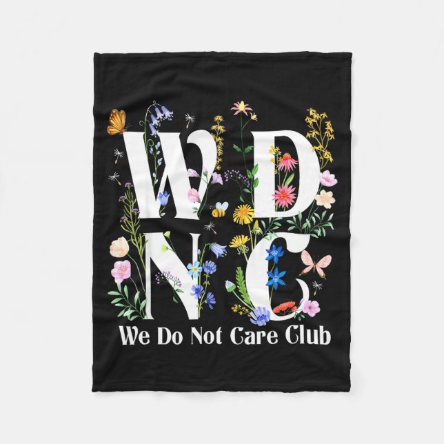 Manta Polar Retro Floral Wdnc We Do Not Care Club Men Women  (Anverso)