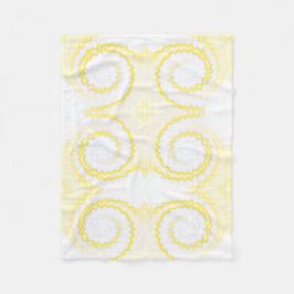 Manta Polar Retro funky de teja blanca amarilla