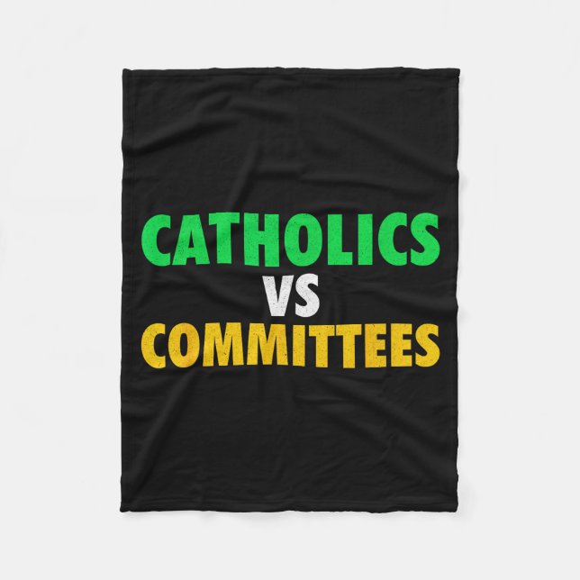 Manta Polar Retro Funny Trendy Sarcastic Saying Catholics Vs C (Anverso)