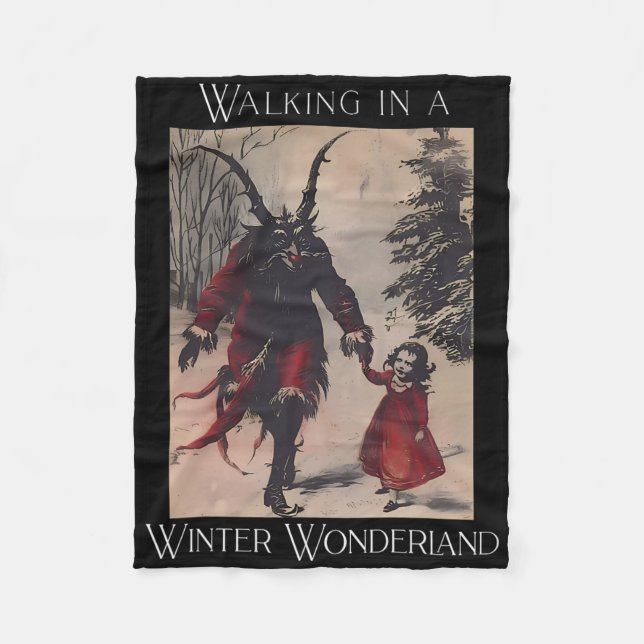 Manta Polar Retro Funny Walking In A Winter Wonderland Merry C (Anverso)