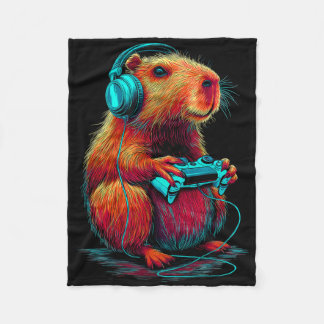 Manta Polar Retro Gaming Capyra Funny Video Gamer Rodent Anima