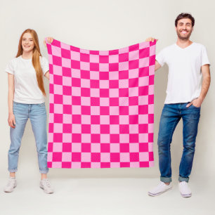 Manta Polar Retro geométrico rosa cálido