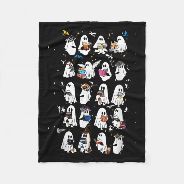 Manta Polar Retro Ghost Book Fantasy Series Halloween Book Lov (Anverso)