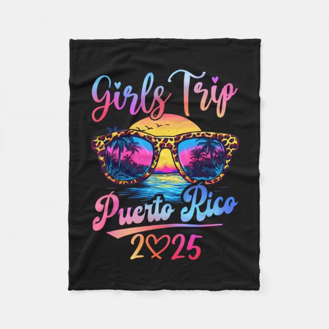 Manta Polar Retro Girls Trip Puerto Rico 2025 Weekend Summer V (Anverso)