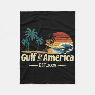 Manta Polar Retro Golfo De Nosotros América 2025 Bandera Ameri