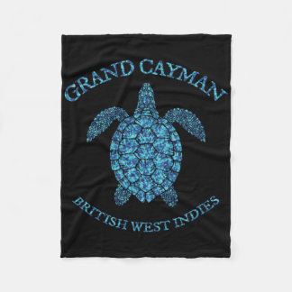 Manta Polar Retro Grand Cayman Islands Sea Turtle Graphic Vint