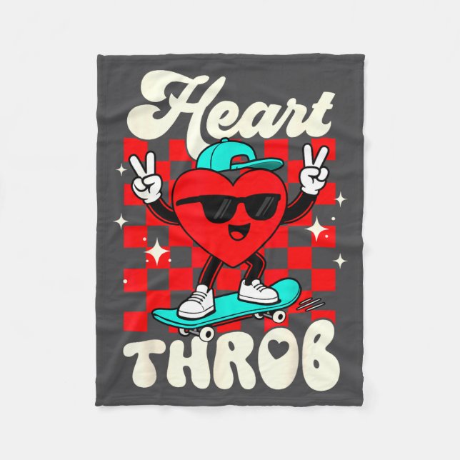 Manta Polar Retro Groovy Heart Throb Valentines Day Toddlers B (Anverso)