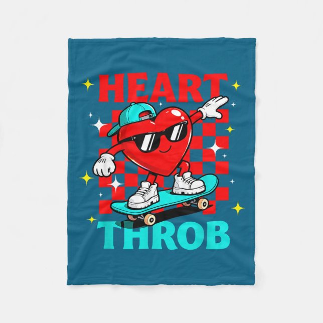 Manta Polar Retro Groovy Heart Throb Valentines Day Toddlers B (Anverso)