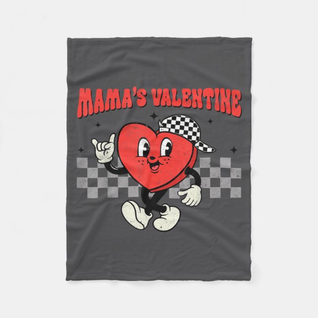 Manta Polar Retro Groovy Heart Throb Valentines Day Toddlers B (Anverso)