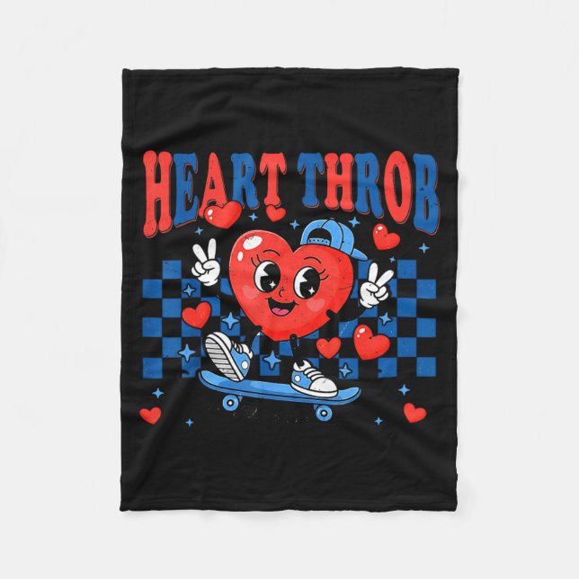 Manta Polar Retro Groovy Heart Throb Valentines Day Toddlers B (Anverso)