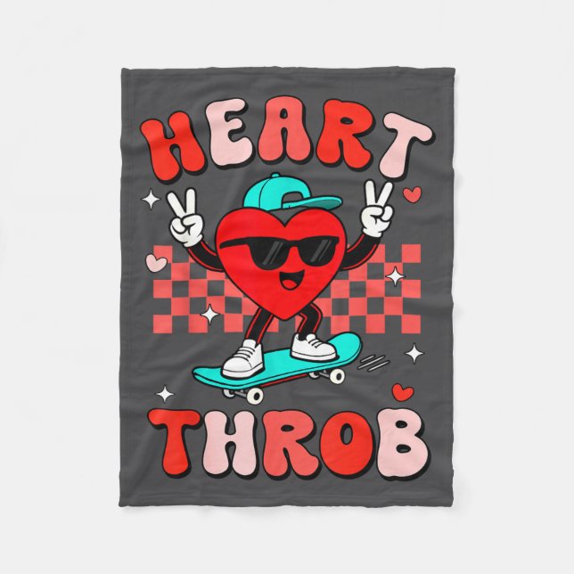 Manta Polar Retro Groovy Heart Throb Valentines Day Toddlers B (Anverso)