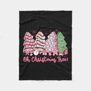 Manta Polar Retro Groovy Pink Oh Christmas Tree Cakes Debbie C