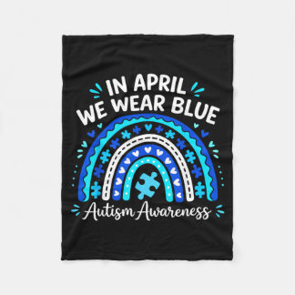 Manta Polar Retro Groovy Rainbow Autism Awareness Men Women