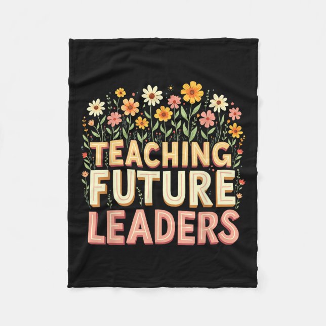 Manta Polar Retro Groovy Teaching Future Leaders Tees Flower P (Anverso)