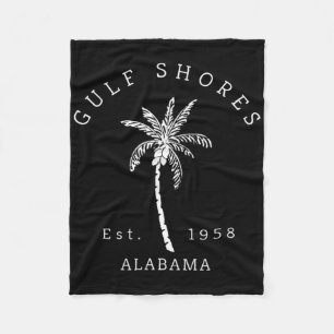 Manta Polar Retro Guay Gulf Shores Al Beach Palm Tree Graphic