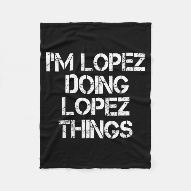 Manta Polar Retro Im Lopez Doing Lopez Things Quote Funny  (Anverso)