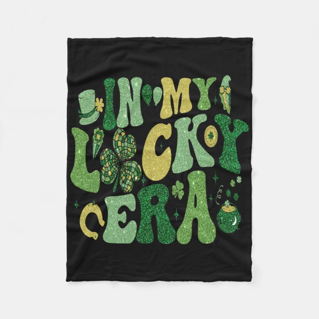 Manta Polar Retro In My Lucky Era St Patricks Day Shamrock Luc (Anverso)